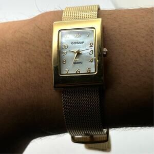 Gold & White Gossip Watch